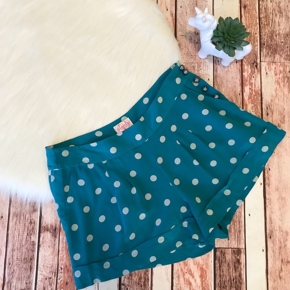 Plenty by Tracy Reese Shorts Polka Dot Size 6 Silk - Picture 4 of 8